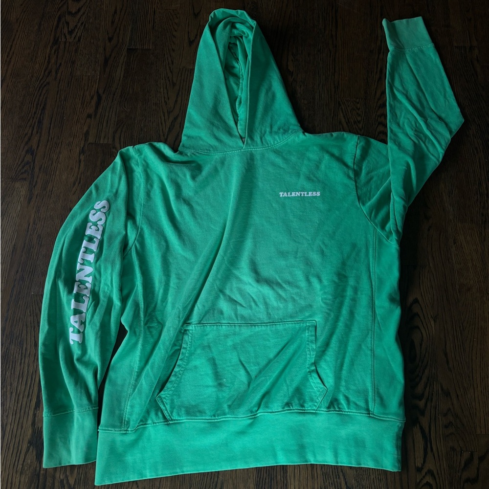 TALENTLESS Teal Hoodie with Branding